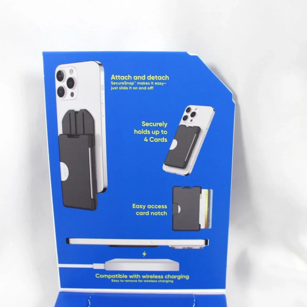 Black Detachable Smartphone Wallet Cardholder Add-On